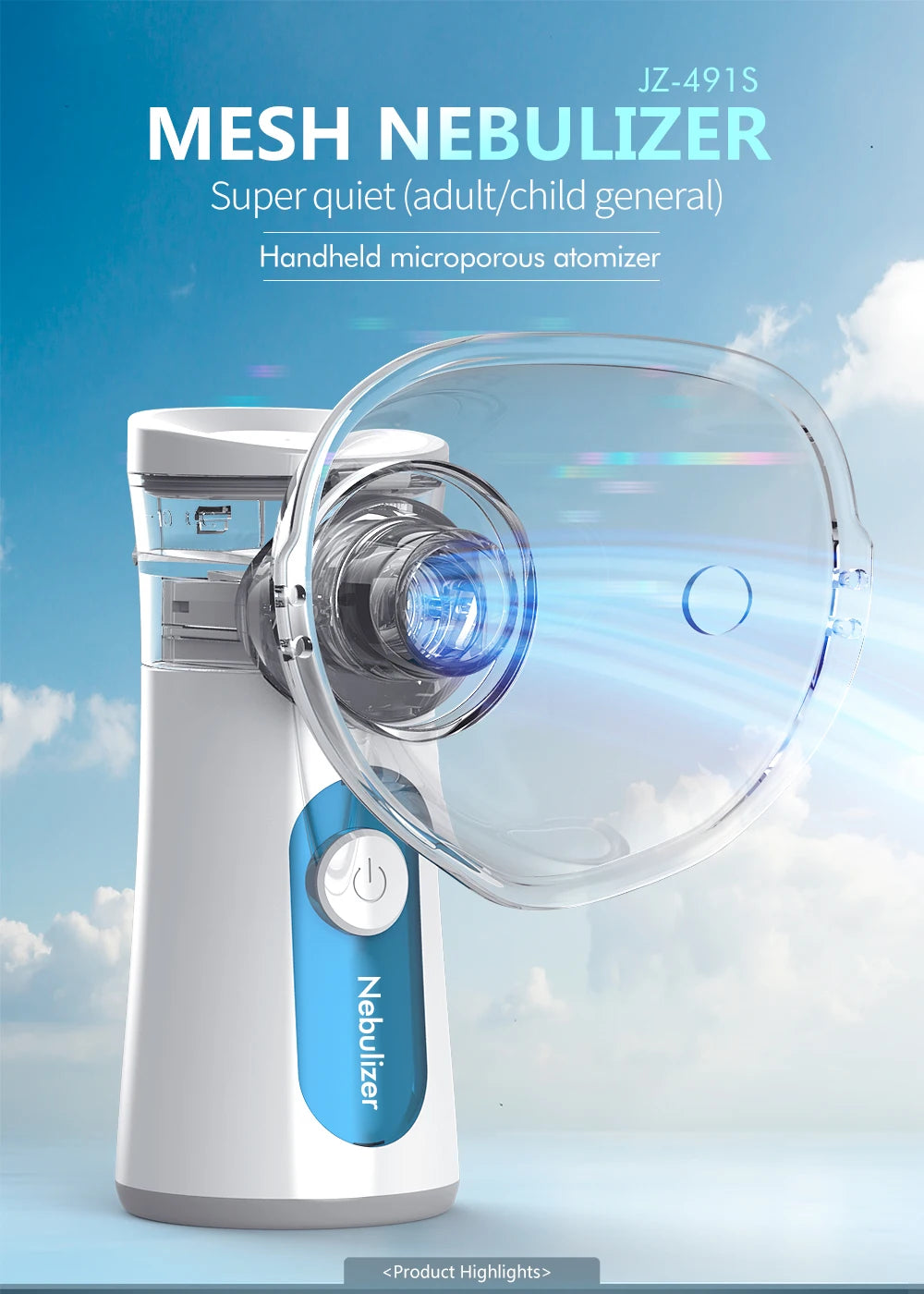 Handheld Mesh Nebulizer Inhaler