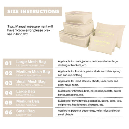 Multi pieces Travel Organizer